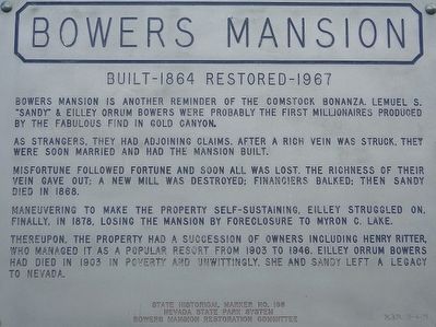 Original Bowers Mansion Marker image. Click for full size.