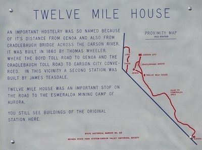 Twelve Mile House Marker image. Click for full size.