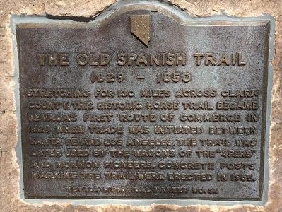 The Old Spanish Trail Marker image. Click for full size.