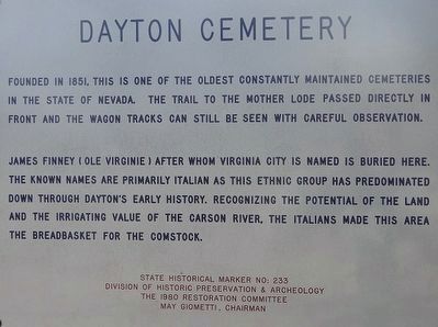 Dayton Cemetery Marker image. Click for full size.