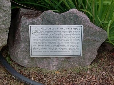 Croswell's Swinging Bridge Marker image. Click for full size.
