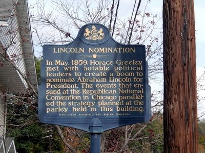 Lincoln Nomination Marker. Click for full size. Lincoln Nomination Marker image. Click for full size.