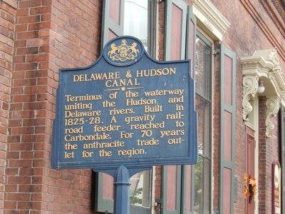 Delaware & Hudson Canal Marker. Click for full size. Delaware & Hudson Canal Marker image. Click for full size.