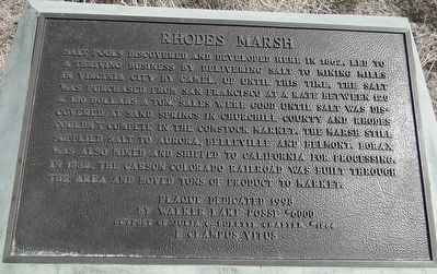 Rhodes Marsh Marker. Click for full size. Rhodes Marsh Marker image. Click for full size.