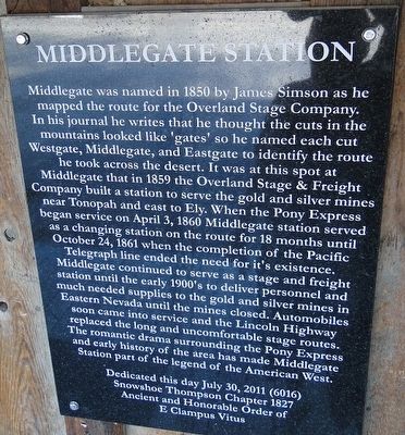 Middlegate Station Marker image. Click for full size.