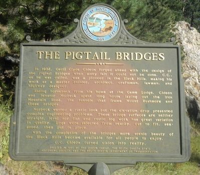 The Pigtail Bridges Marker. Click for full size. The Pigtail Bridges Marker image. Click for full size.