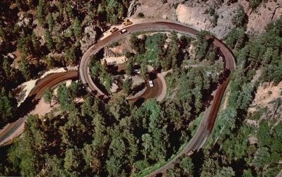 Pigtail Bridge on Iron Mountain Road. Click for full size. Pigtail Bridge on Iron Mountain Road image. Click for full size.