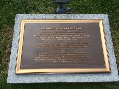 The Society of the Cincinnati Marker image. Click for full size.
