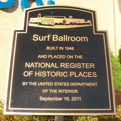 Surf Ballroom NRHP Marker. Click for full size. Surf Ballroom NRHP Marker image. Click for full size.
