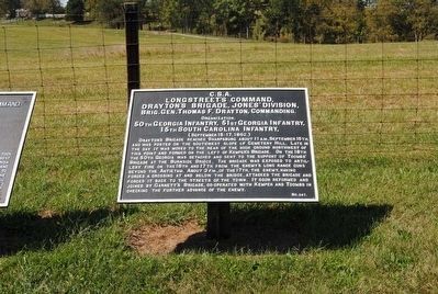 Longstreet's Command Marker. Click for full size. Longstreet's Command Marker image. Click for full size.