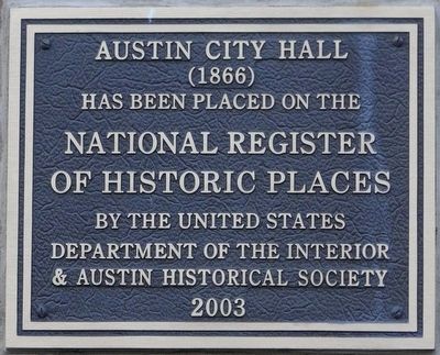 Austin City Hall Marker image. Click for full size.