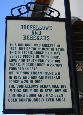 Oddfellows and Rebekahs Marker. Click for full size. Oddfellows and Rebekahs Marker image. Click for full size.