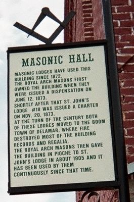 Masonic Hall Marker. Click for full size. Masonic Hall Marker image. Click for full size.