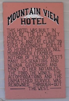 Mountain View Hotel Marker image. Click for full size.