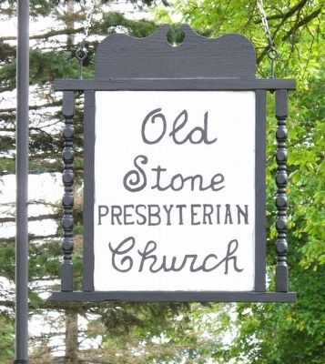 Old Stone Church Sign image. Click for full size.