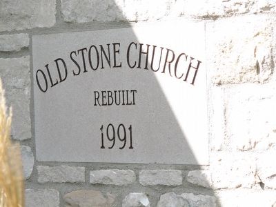 Old Stone Church Marker image. Click for full size.