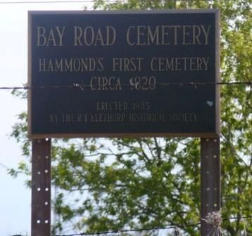 Bay Road Cemetery Marker image. Click for full size.