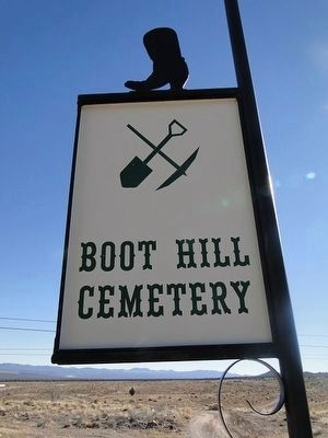 Boot Hill Cemetery Sign image. Click for full size.