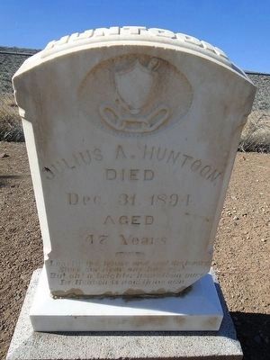 Julius A. Huntoon Headstone - Died 1891. Click for full size. Julius A. Huntoon Headstone - Died 1891 image. Click for full size.