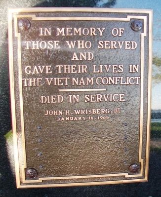 Vietnam Veterans Memorial Marker. Click for full size. Vietnam Veterans Memorial Marker image. Click for full size.