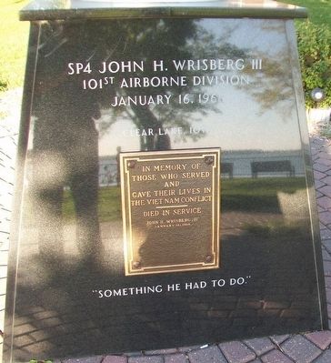 Vietnam Veterans Memorial Marker. Click for full size. Vietnam Veterans Memorial Marker image. Click for full size.