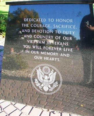 Vietnam Veterans Memorial Marker. Click for full size. Vietnam Veterans Memorial Marker image. Click for full size.