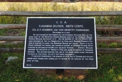 Kanawha Division, Ninth Corps Marker image. Click for full size.