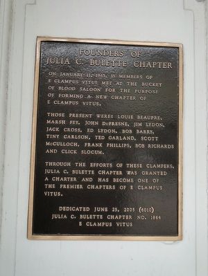 Founders of Julia C. Bulette Chapter Marker image. Click for full size.
