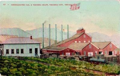 <i>Consolidated Cal. & Virginia Shaft, Virginia City, Nevada </i> image. Click for full size.