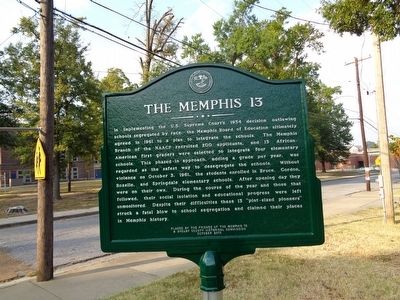 The Memphis 13/Bruce Elementary Marker image. Click for full size.