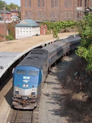 Amtrak's Westbound Train No. 51, the <i>Cardinal</i> at Staunton. Click for full size. Amtrak's Westbound Train No. 51, the <i>Cardinal</i> at Staunton image. Click for full size.