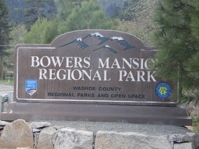 Bowers Mansion Entrance Marker image. Click for full size.