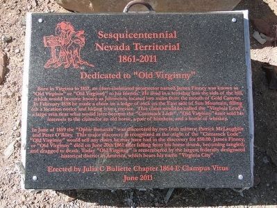 Dedicated to "Old Virginny" Marker image. Click for full size.
