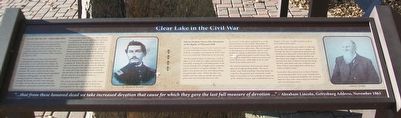 Clear Lake in the Civil War Marker image. Click for full size.