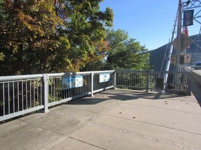 Markers at the Bear Mountain Bridge image. Click for full size.