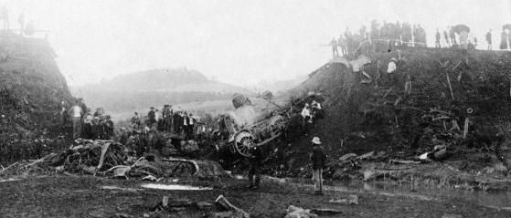 1889 Thaxton Train Wreck. Click for full size. 1889 Thaxton Train Wreck image. Click for full size.