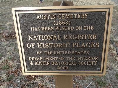 Austin Cemetery (1863) Marker image. Click for full size.
