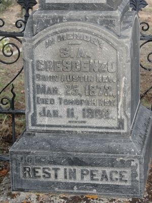 Gravestone for S.A. Crescenzo image. Click for full size.