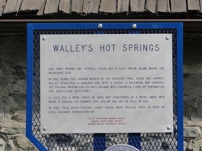 Walley's Hot Springs Marker image, Touch for more information