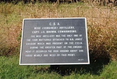 Wise (Virginia) Artillery Marker image. Click for full size.