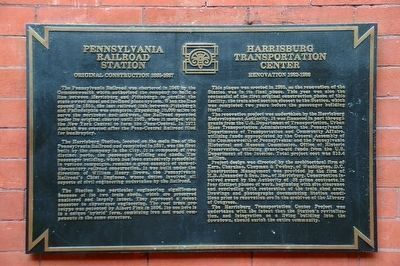 Old Pennsylvania Railroad Station Plaque image. Click for full size.