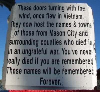 Vietnam War Memorial Marker image. Click for full size.
