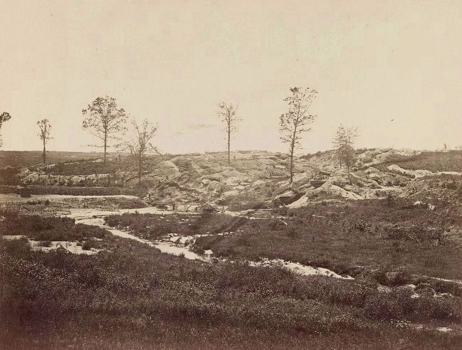<i>Confederate fortifications at Gracie's Salient in front of Petersburg, Va.</i> image. Click for full size.