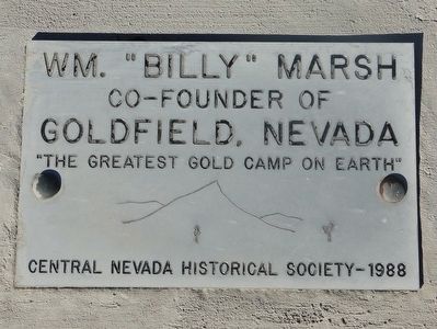 WM. "Billy" Marsh Marker. Click for full size. WM. "Billy" Marsh Marker image. Click for full size.