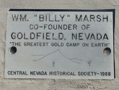 WM. "Billy" Marsh Marker image. Click for full size.