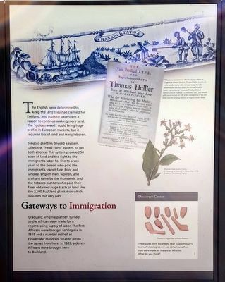 Gateways to Immigration (center panel) image. Click for full size.
