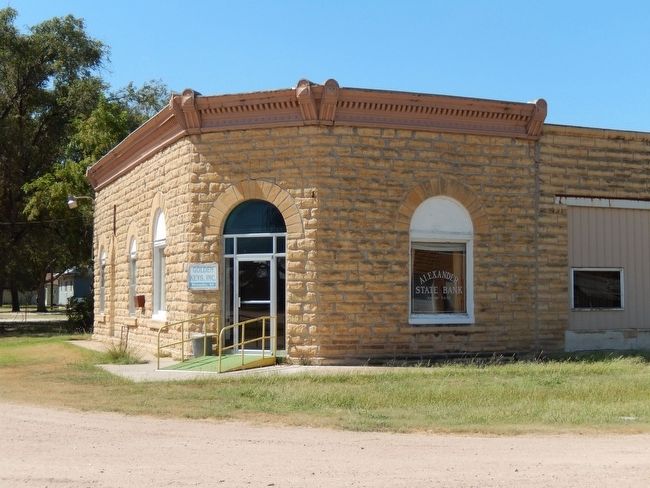 Old Alexander State Bank Building, Alexander, Kansas image. Click for full size.