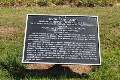 Ninth Army Corps Marker. Click for full size. Ninth Army Corps Marker image. Click for full size.