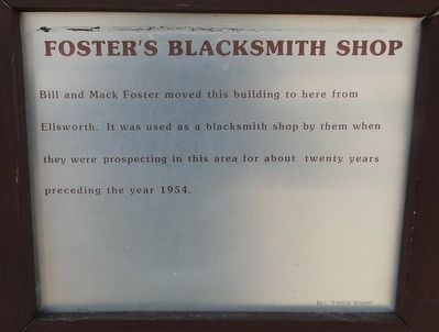 Foster's Blacksmith Shop Marker. Click for full size. Foster's Blacksmith Shop Marker image. Click for full size.