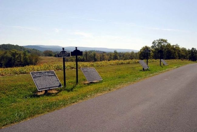 Battery G, 4th U.S. Artillery Marker<br>Second From the Right image. Click for full size.